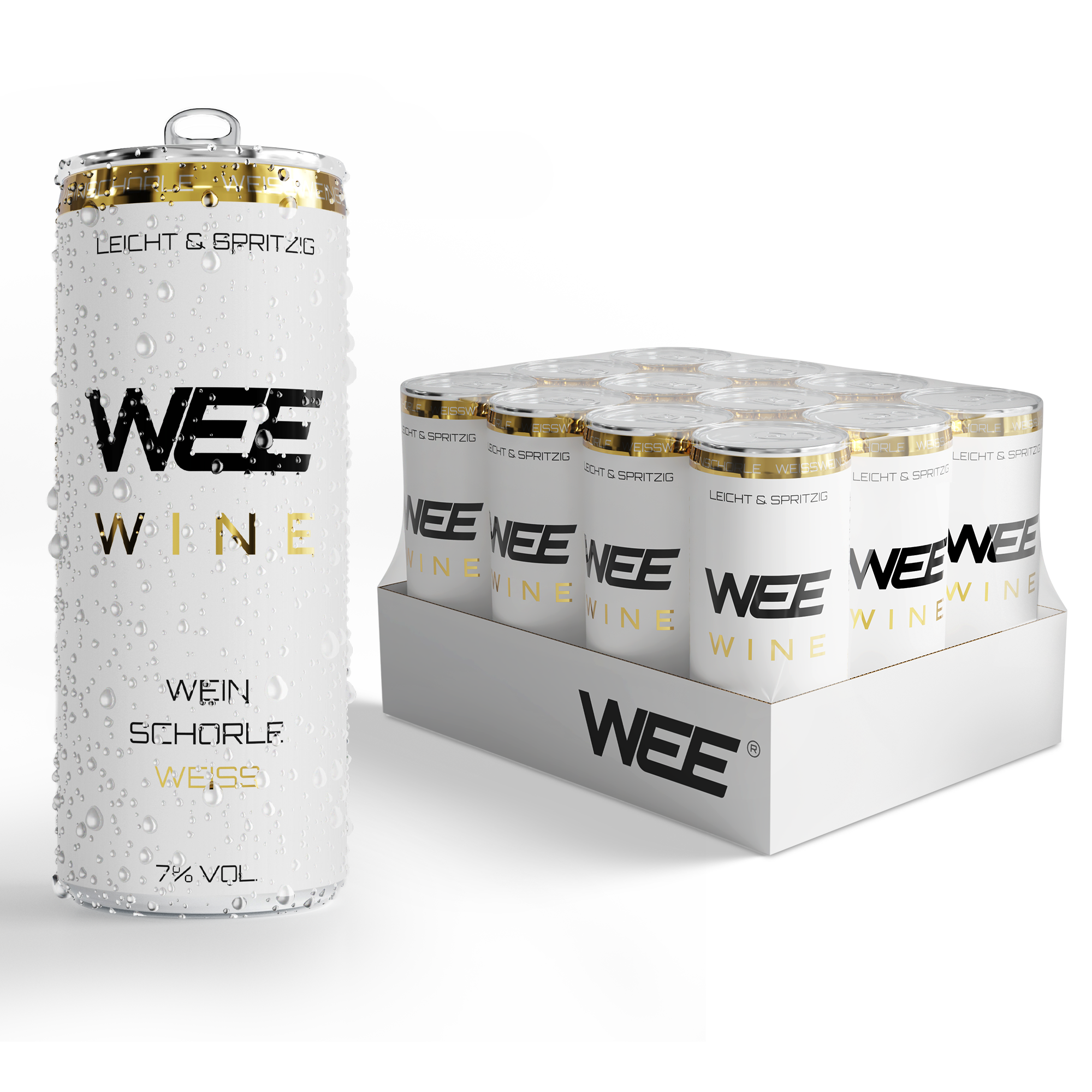 WEE WINE – Weinschorle Weiß | 0,25 l Dose