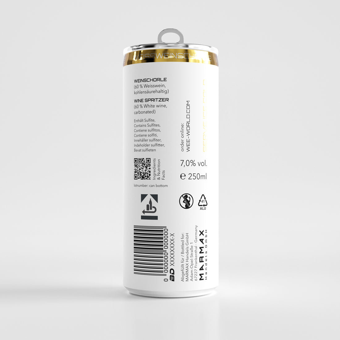 WEE WINE – Weinschorle Weiß | 0,25 l Dose