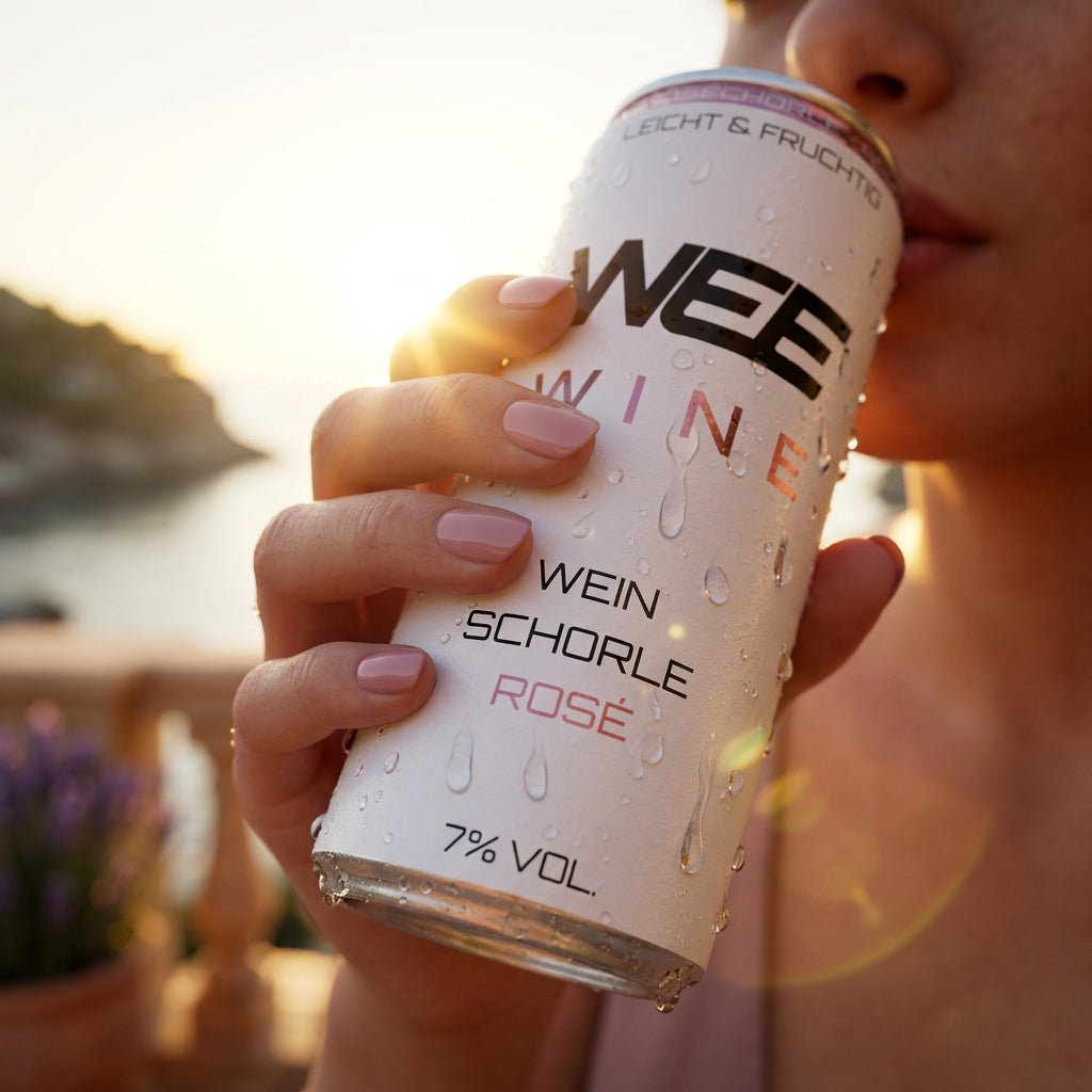 WEE WINE – Premium Weinschorle Rosé | 0,25 l Dose