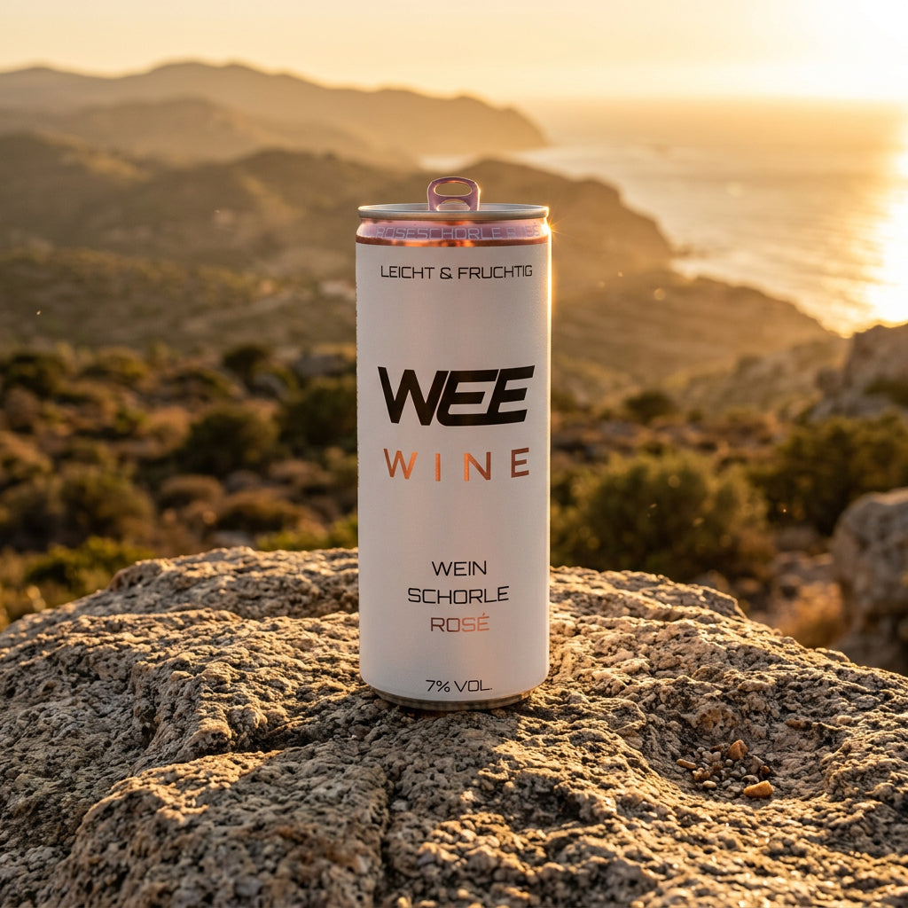 WEE WINE – Premium Weinschorle Rosé | 0,25 l Dose