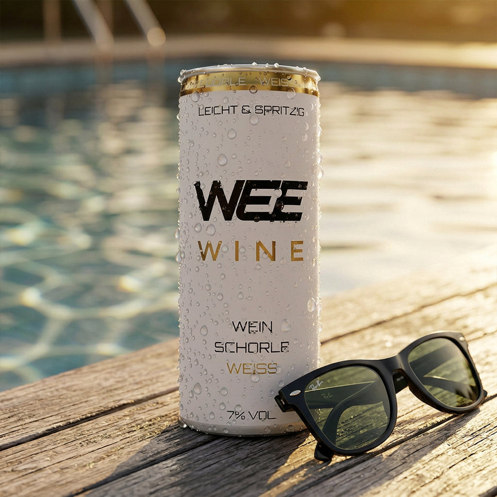 WEE WINE – Premium Weinschorle Weiß | 0,25 l Dose
